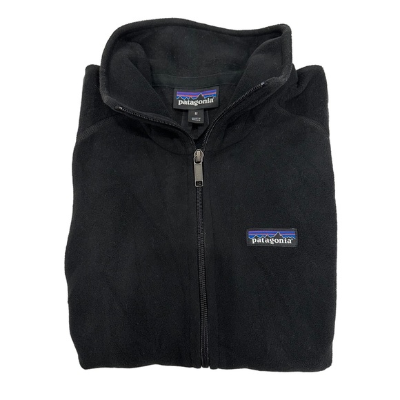 Patagonia Sweaters - Patagonia Common Threads Micro-D Black Fleece Jacket Full Zip Womens Size M